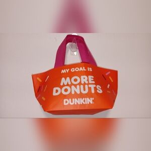 Dunkin' Orange and Pink Donut Tote